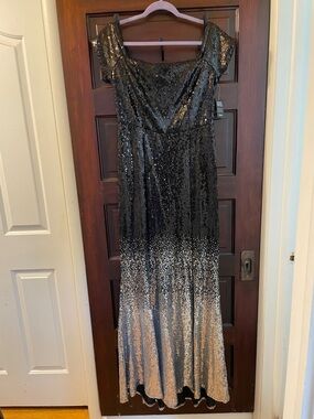 torrid Black to Silver Ombre Sequin Maxi Dress